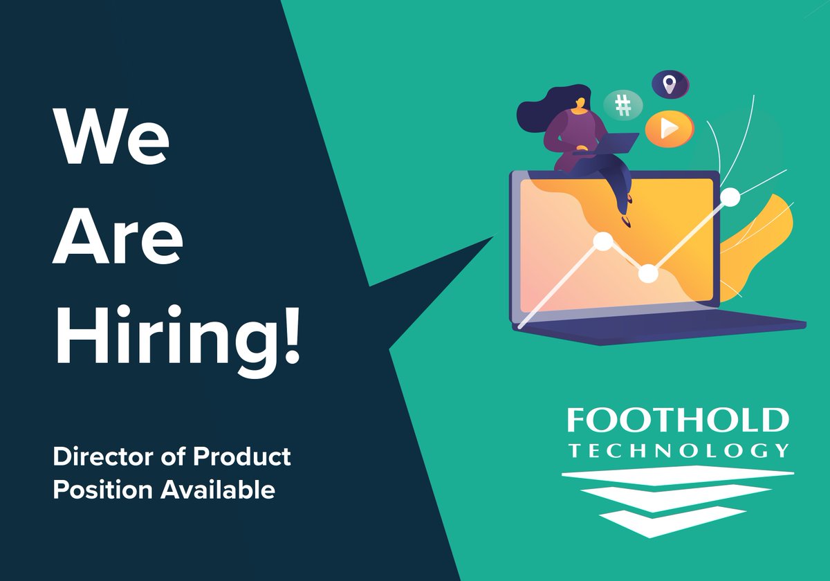 footholdtech's tweet image. #FootholdTechnology is hiring! We are currently seeking candidates for our Director of Product position. Benefits include 401k matching, medical and dental healthcare coverage, and more! Visit our careers site and apply today. hubs.ly/Q01FFsCq0