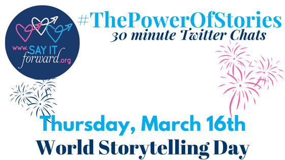 WELCOME to #ThePowerOfStories 💜chat celebrating #WorldStorytellingDay and the 3rd birthday of this biweekly chat!!!