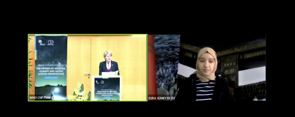 Ms. Esra Sümeyye Öz delivered the opening remarks at the ceremony for the World Meteorological Day 2023 organized at the World Meteorological Organization <a href="/WMO/">World Meteorological Organization</a> Headquarter.