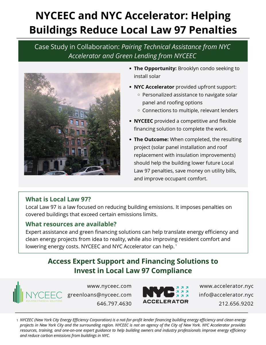 With expert assistance and the right financing solution, your building can reduce emissions while saving on energy costs. Learn more about how <a href="/NYCEEC/">NYCEEC</a> and #NYCAccelerator helped a Brooklyn condo finance solar and improve occupant comfort: on.nyc.gov/3yuDF5K