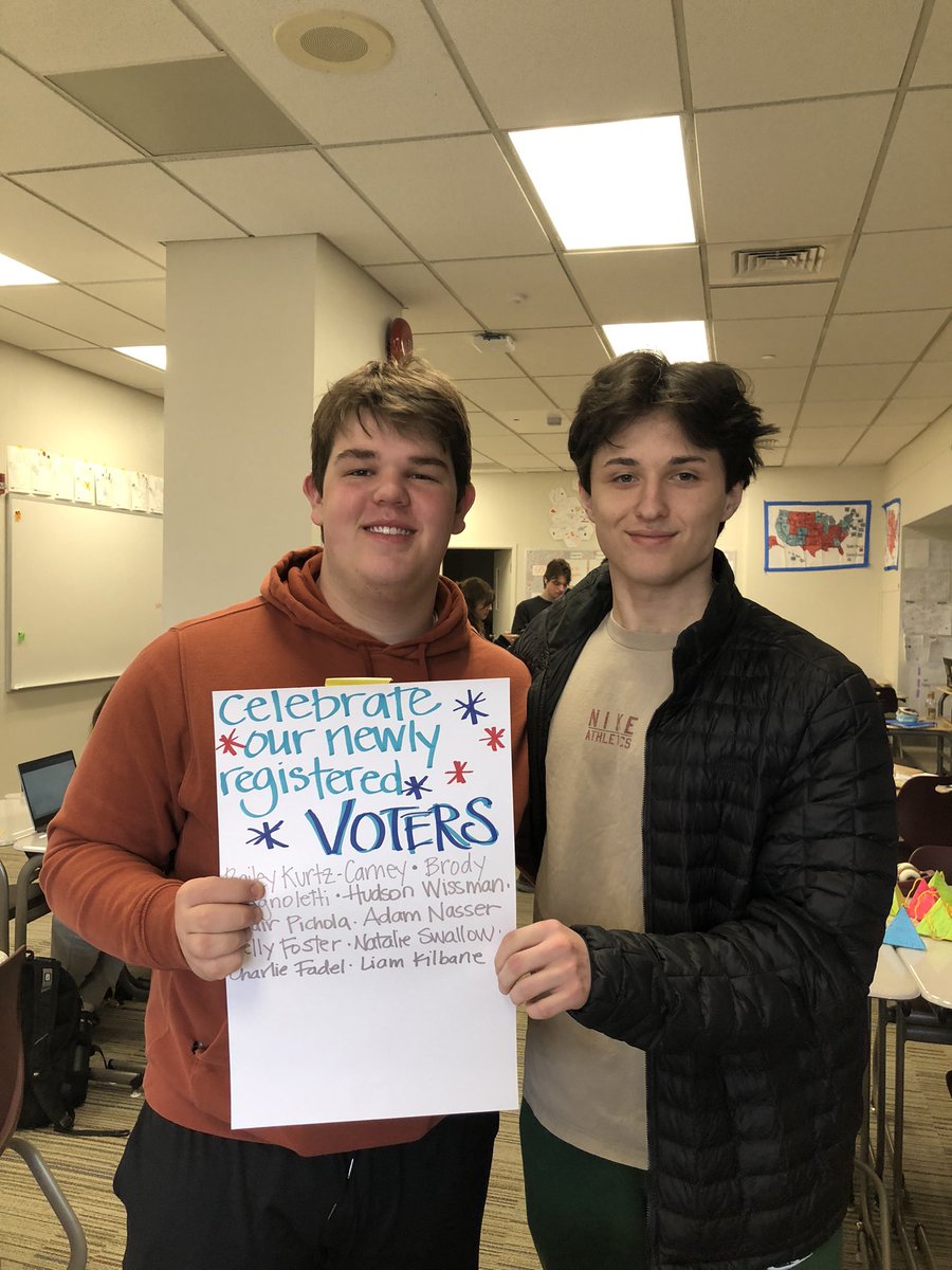RR_SpiritClub's tweet photo. Three new registered voters today. Way to go Charlie, Liam and Joey. https://t.co/vySxBqPjEH