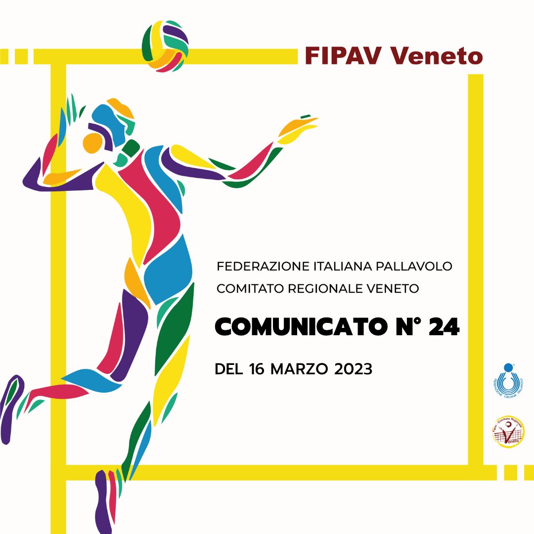 📜 Online il Comunicato Ufficiale n° 24 del 16/03/2023 Scaricalo al seguente link 👉🏻 fipavveneto.net/comunicati