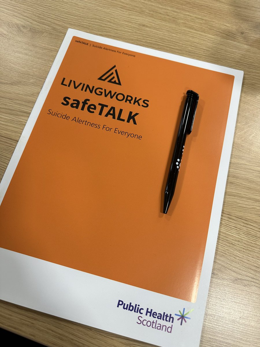 Chloe_SSF's tweet photo. Looking forward to an informative afternoon completing SafeTalk Suicide Alertness Training with @mmtraininguk 🧠📝 https://t.co/OlbwGlX0gS