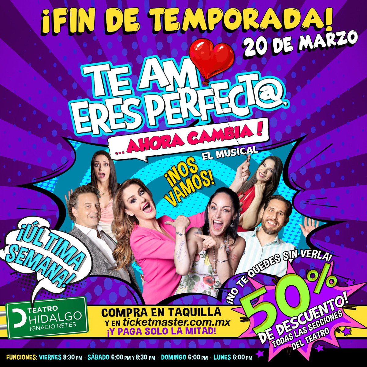 Los esperamos este fin de semana para despedirnos 🥹 <a href="/teamoperfecto/">teamoeresperfecto</a> ❤️