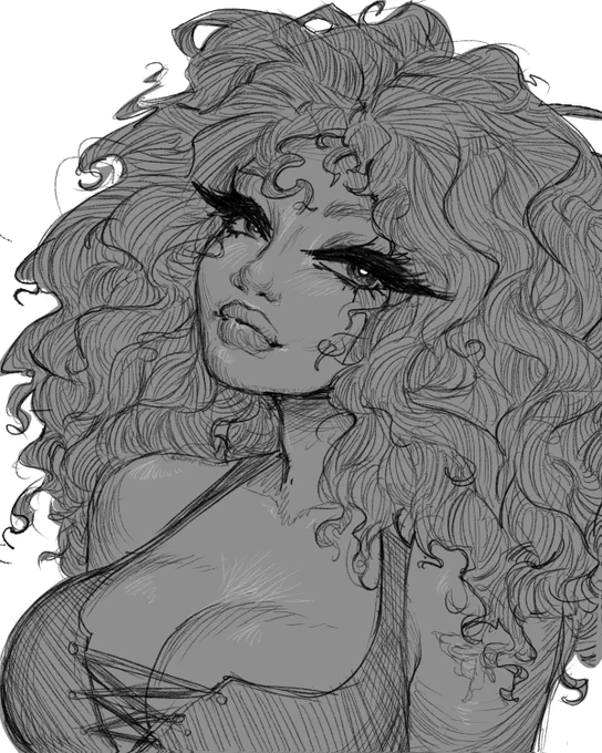 sketchy drawing of Sza 