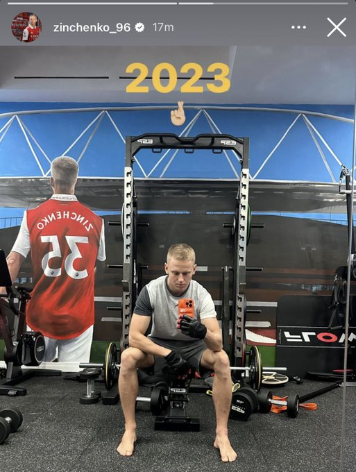 Le African Gooner on Twitter "Zinchenko's home gym! True GOONER 😍"