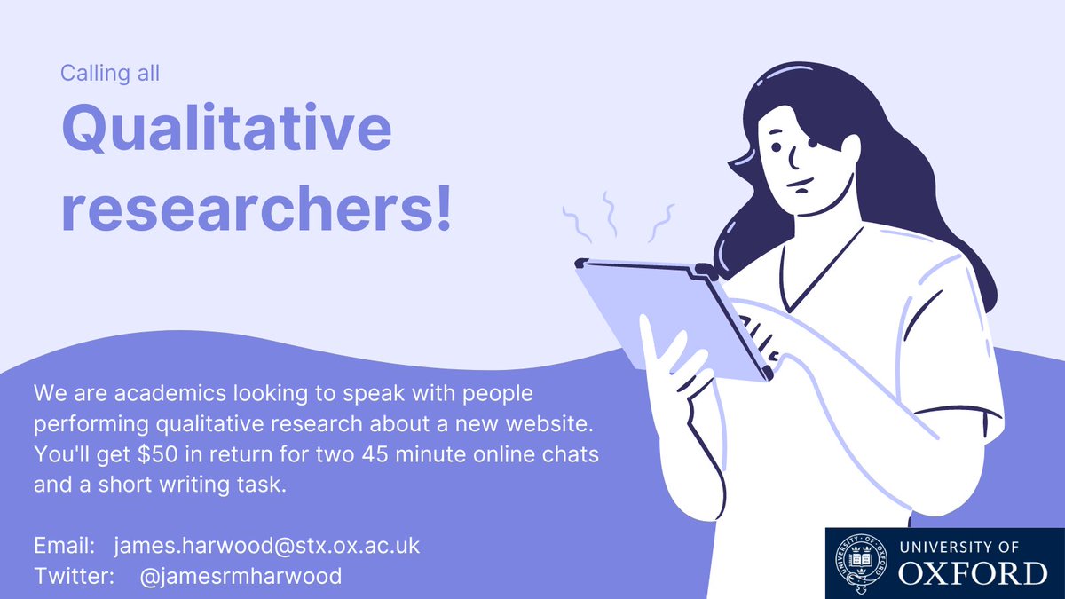 Do you do qualitative research? Want $50 for giving feedback on a website? Get in touch!