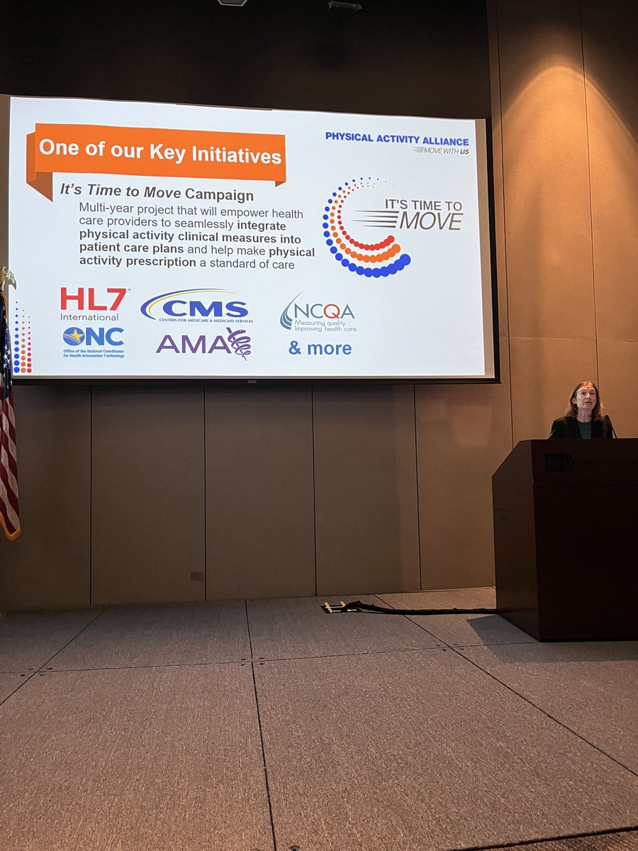 PAAmovewithUS's tweet photo. โImagine a world where every patient is asked about their level of #physicalactivity and referred to qualified providers supporting healthy movementโ
@AmyBantham and @LaurieWhitsel describing our #ItsTimeToMove healthcare data modernization initiative at #ActiveAtALC 2023! https://t.co/CLc2pBo9lq