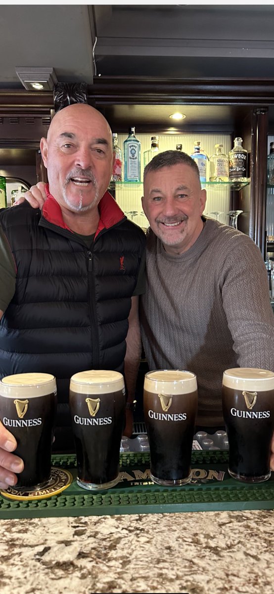 Me and Bruce having a pre St Patrick’s day Guinness (or 2)in castleblaney 👍Slainte