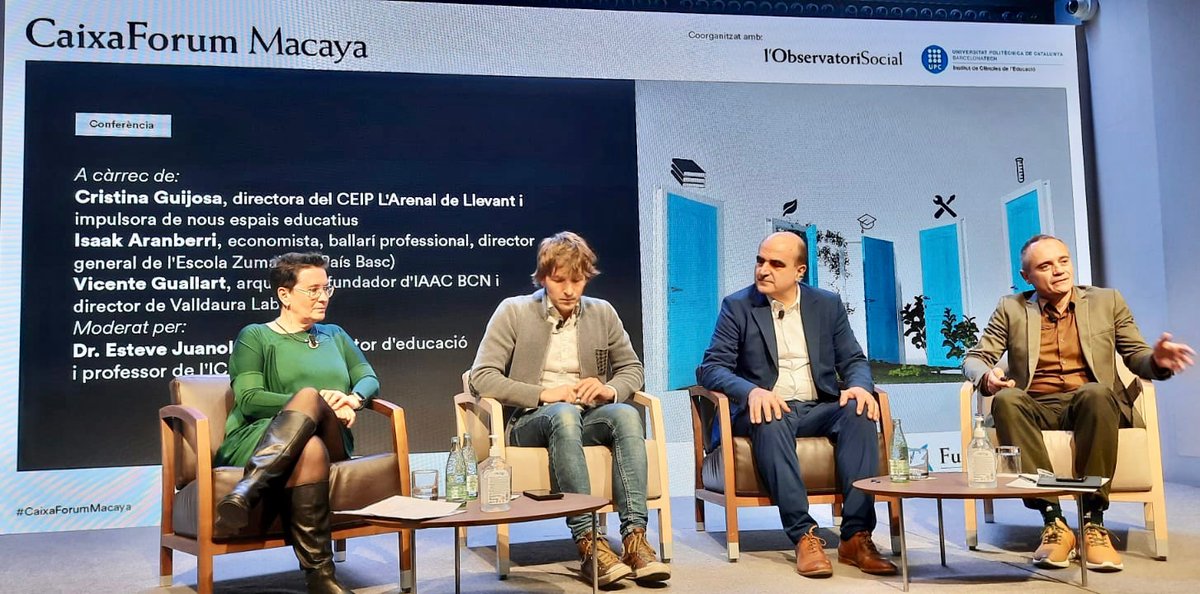 Avui hem participat al Cicle d’Educació del Futur al CaixaForum Macaya. Ha estat una experiència molt enriquidora.Gràcies per aquesta oportunitat.