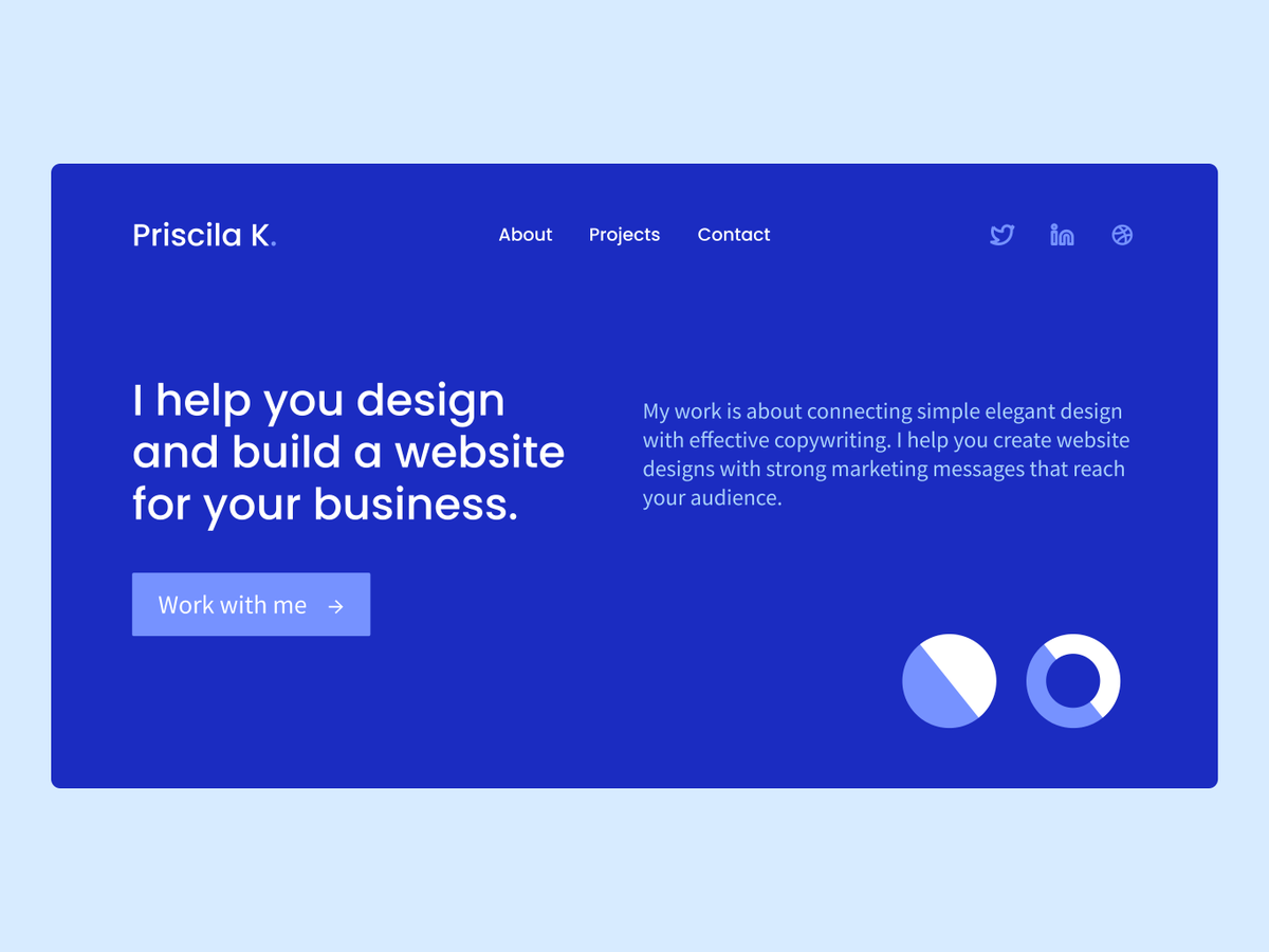 PKAC95's tweet photo. So, I made some updates to my freelance website on @webflow. 
Quite happy with the new hero section! 😄

Drop a visit at 👇 
https://t.co/o4kJ9QsWot

#Webdesign 
#copywriting https://t.co/XGZ0X9w86Q