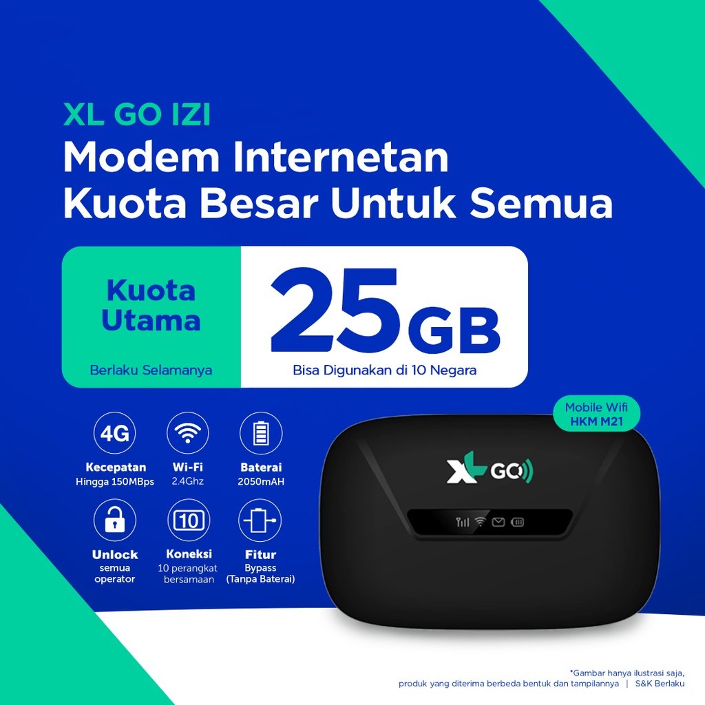 Wifi yang bisa dibawa kemana-mana anti ribet,ga harus beli kuota double.

🚀XL GO IZI - HKM M21 (25 GB)  

Shopee: 

goeco.mobi/D1uzkeJK

🚀 Lazada:

goeco.mobi/x5EXOf4O