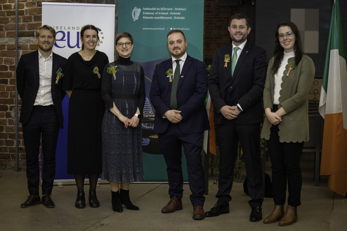 Thanks to team Embassy of Ireland, Helsinki for making it happen and Team Ireland Nordics joining us in #working4Ireland through #StPatricksDay2023  <a href="/EI_nordics/">EI Nordics</a> <a href="/IDAIRELAND/">IDA Ireland</a>