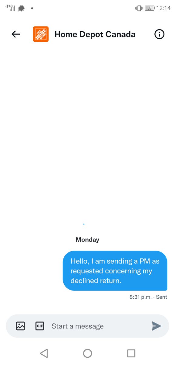 standarshy's tweet photo. @HomeDepotCanada @HomeDepotCanada told me they want to hear more about my problem, yet they ghosted me. It's been days since I did as they requested.  Is this customer service?  Should it take days to respond to a concern?  Was the public reply just to show an false appearance of concern? https://t.co/Yr8E6QWqlZ