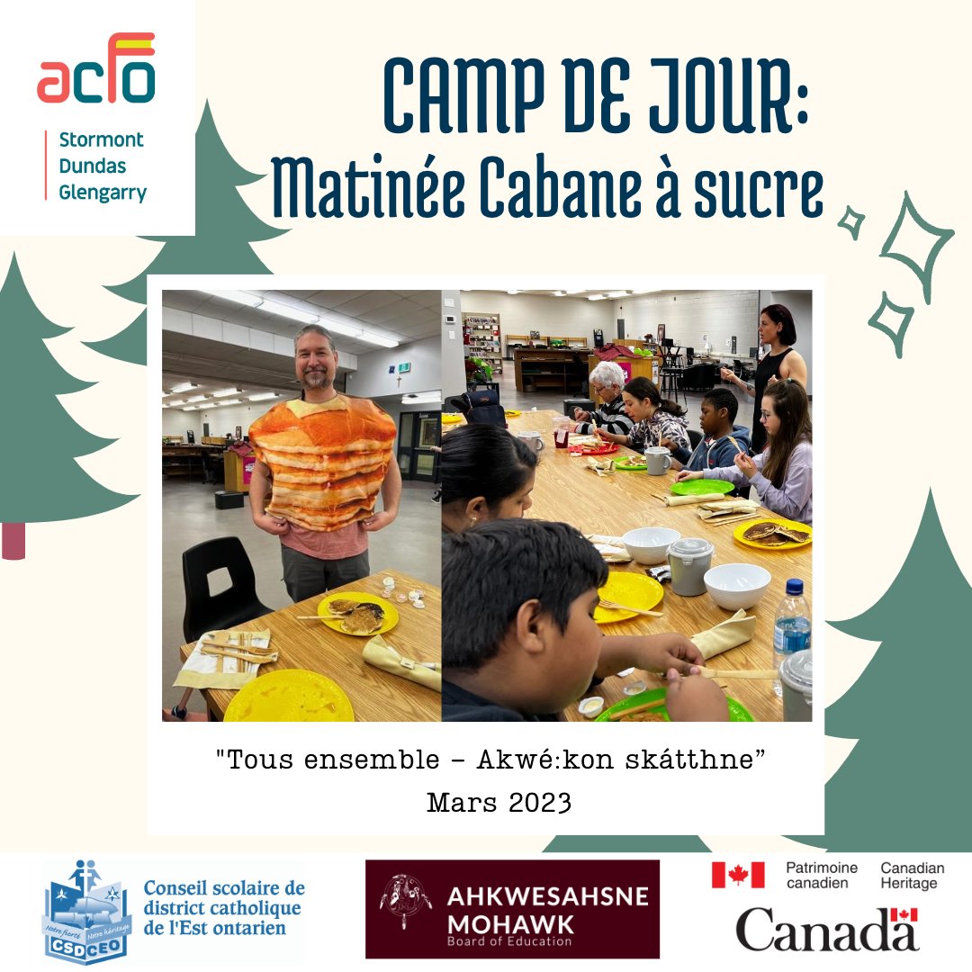 Le temps file à toute vitesse ! Nous sommes déjà au troisième jour de notre Camp "À la découverte des cultures" ! Guidés par Geneviève et Christian Pilon les jeunes participants découvrent et expérimentent les deux cultures; francophone et autochtone d'Akwasasne, cette semaine !