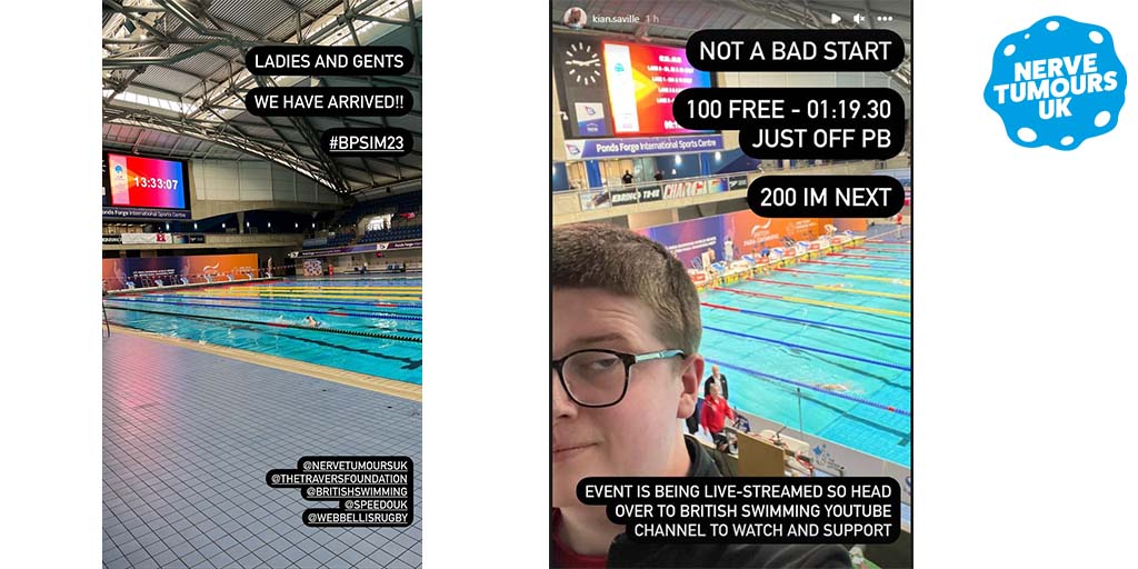 Kian is attending the British Para International Meet inc. World Para Series, competing in 8 events over the next few days. 2 down, 6 to go: 50 Free, 400 Free, 100 Back, 100 Breast, 50, 100 Fly. Watch live: bit.ly/3mOa8Qq. Good luck Kian! #NFWarrior #NF2 #MakeNFVisible