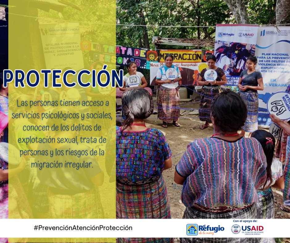 @ElRefugioNinez  con el apoyo de @USAIDGuate llega a las comunidades y de forma ambulatoria las personas tienen acceso a #serviciospsicológicos y #sociales, conocen de los delitos de #explotaciónsexual #tratadepersonas y los riesgos de la #migraciónirregular 

#GeneraEsperanza