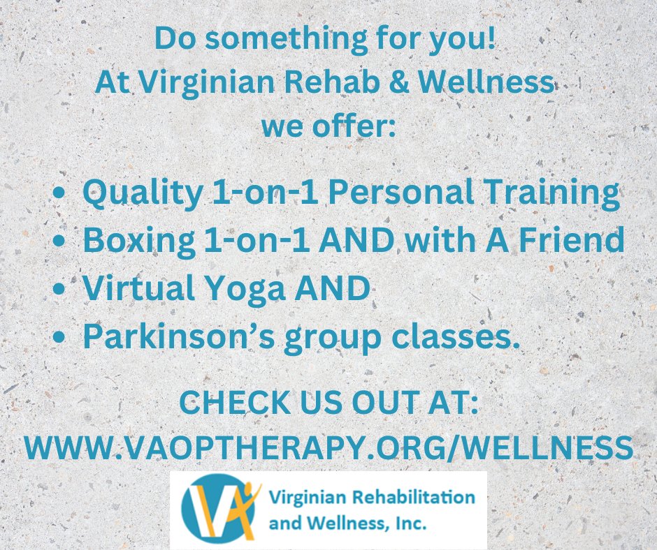 VAOPTherapy's tweet photo. Don't lose all you gained from Physical Therapy. Keep moving forward with a personal trainer or group class.  https://t.co/65sYK2drGJ
#WellnessTrainer #KeepFit https://t.co/JgQSvOhcmn