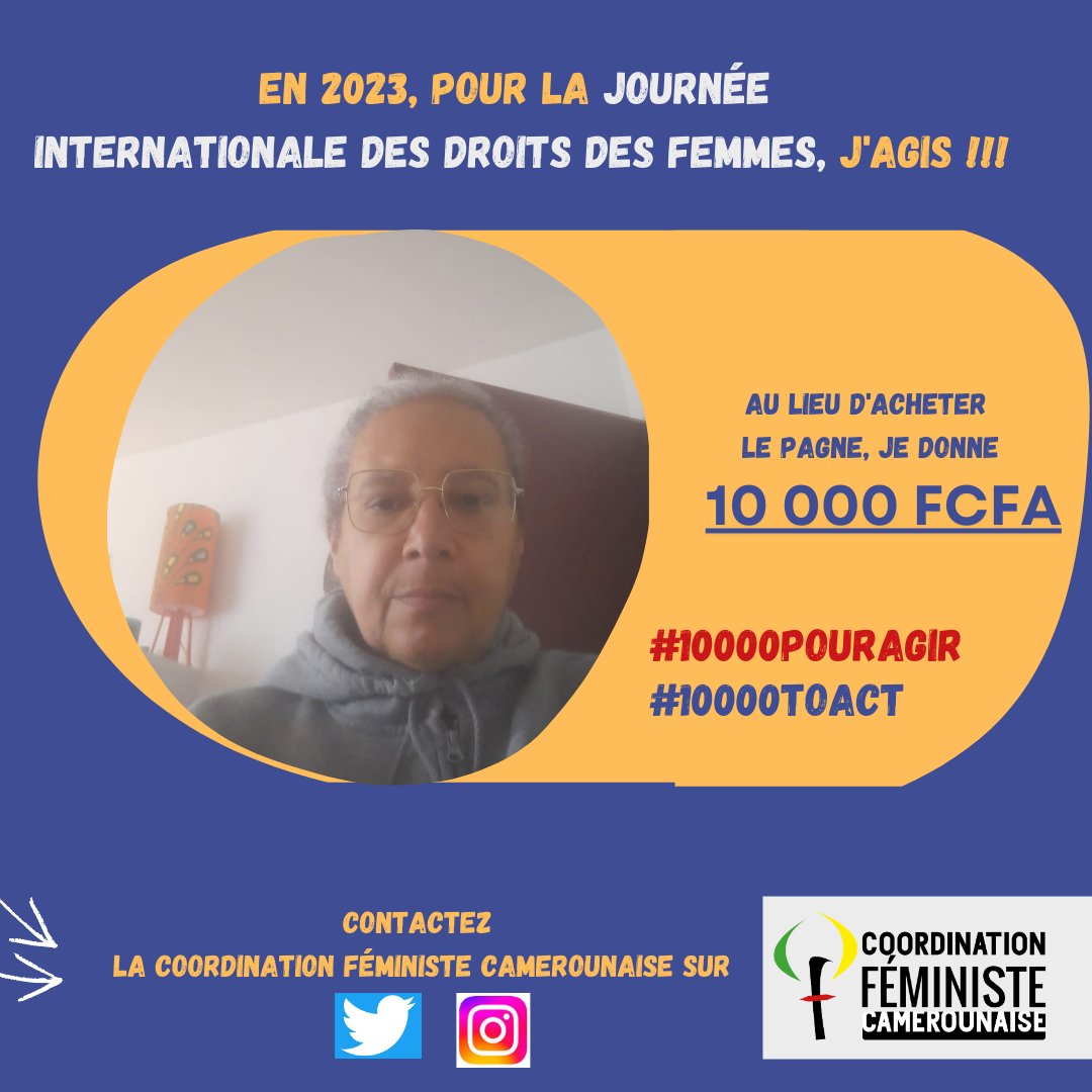 Fm1Camerounaise's tweet photo. Merci pour votre soutien à cette campagne et à par ricochet aux associations qui composent la CFC ✊🏾.
La campagne continue jusqu'au 31 mars. Vous aussi vous pouvez encore donner #10000POURAGIR
#10000TOACT https://t.co/c8PfcVESS2