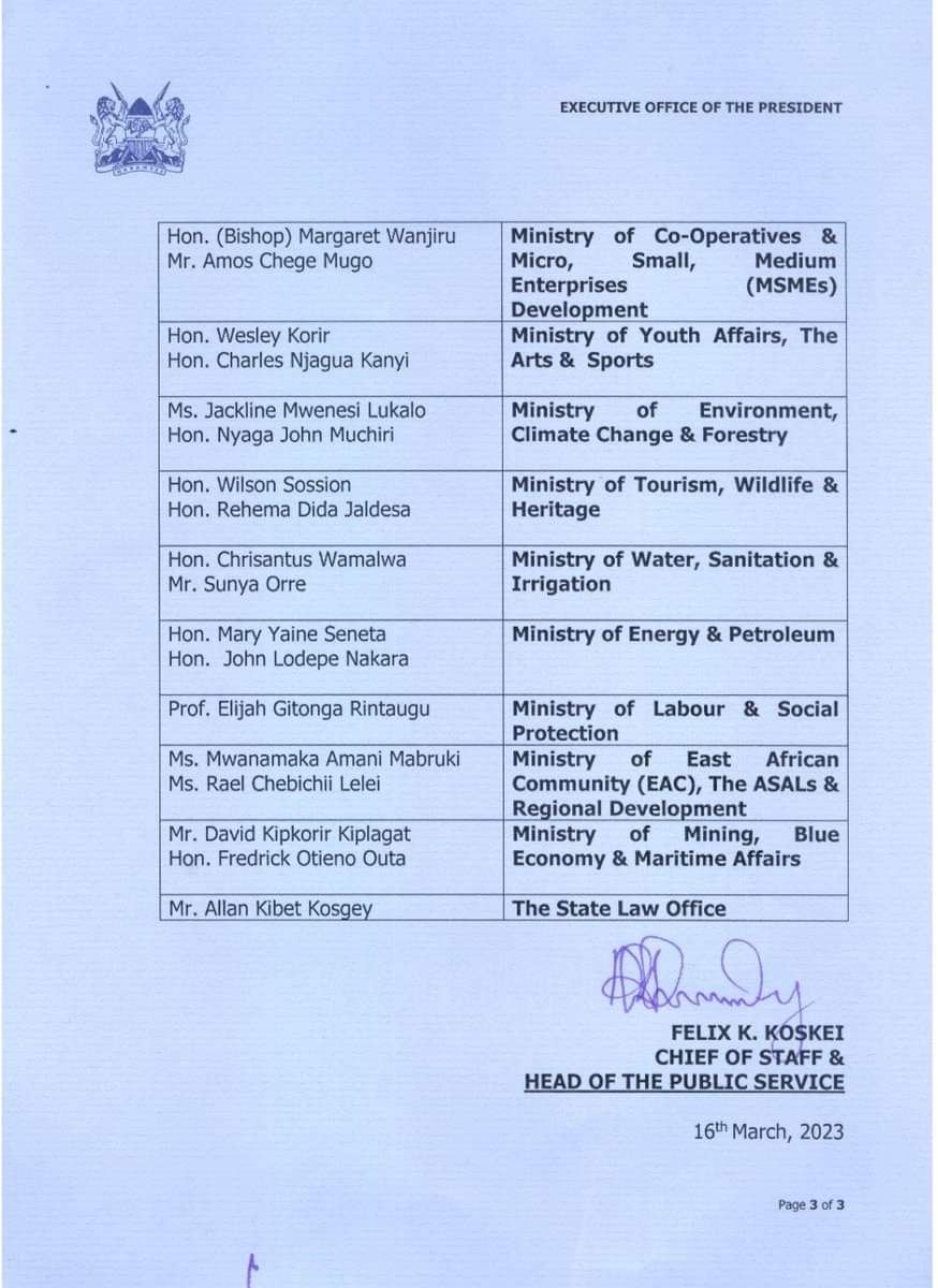 alankosgey's tweet photo. Thank You H.E. Dr. @WilliamsRuto  the President of the Republic of Kenya for this Nomination to the 2nd Tier of Executive Leadership under the State Law Office as the CAS. https://t.co/coG97EiHOS