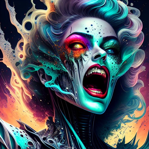 artvizual's tweet photo. Temporary Insanity 51/50 #ai #ai_art #aiart #artvizual #midjourney #dalle #stablediffusion #instagramart #digitalart #amazing #art #paintsplash #fantasy #fantasyart #fantasyartwork #insane #insaneart #insanity #temporaryinsanity #splashpaint #splashpainting #splash #splashart https://t.co/uoV8nbO9Px