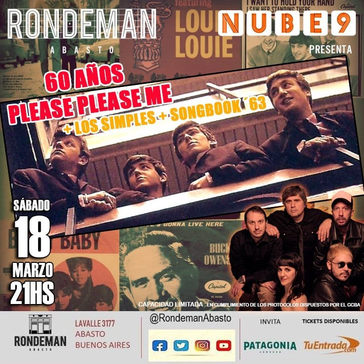 Lucrecia López Sanz (@lucrelopezsanz) on Twitter photo Sáb 18 #nube9 celebra los 60 años del disco debut de #TheBeatles + los singles de 1963 + otras lindas canciones de ese año. Todo en <a href="/RondemanAbasto/">Rondeman Abasto</a> . Tickets en tuentrada.com
<a href="/yopardini/">Guillermo Pardini -Гижермо Пардини-</a> <a href="/eternabeatles/">Eternamente Beatles</a> <a href="/LarrydeClayOK/">Raul Biaggioni Cuenta Oficial</a> <a href="/LeaGordin/">Leandro Gordin</a> <a href="/marchisergio/">Sergio Marchi</a> Sáb 18 #nube9 celebra los 60 años del disco debut de #TheBeatles + los singles de 1963 + otras lindas canciones de ese año. Todo en <a href="/RondemanAbasto/">Rondeman Abasto</a> . Tickets en tuentrada.com
<a href="/yopardini/">Guillermo Pardini -Гижермо Пардини-</a> <a href="/eternabeatles/">Eternamente Beatles</a> <a href="/LarrydeClayOK/">Raul Biaggioni Cuenta Oficial</a> <a href="/LeaGordin/">Leandro Gordin</a> <a href="/marchisergio/">Sergio Marchi</a>