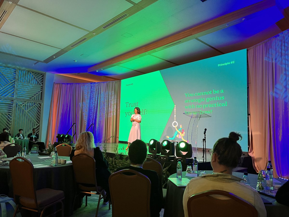 expensify's tweet photo. Day 4 and our Chief Operating Officer, Anu, leads an inspiring keynote at #ExpensiConX 😄
#ReactNative #ReactNativeConference https://t.co/LFfm1lVzgR