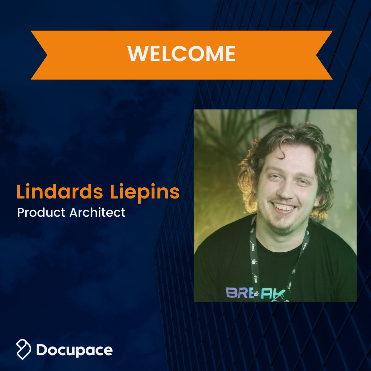 docupacetech's tweet photo. Welcome to the Docupace family Linards Liepins! When describing what Linards was most excited about he said, "I am excited about the ability and opportunity to combine and materialize the knowledge generated in my past professional path." https://t.co/J0UAbxBMIQ