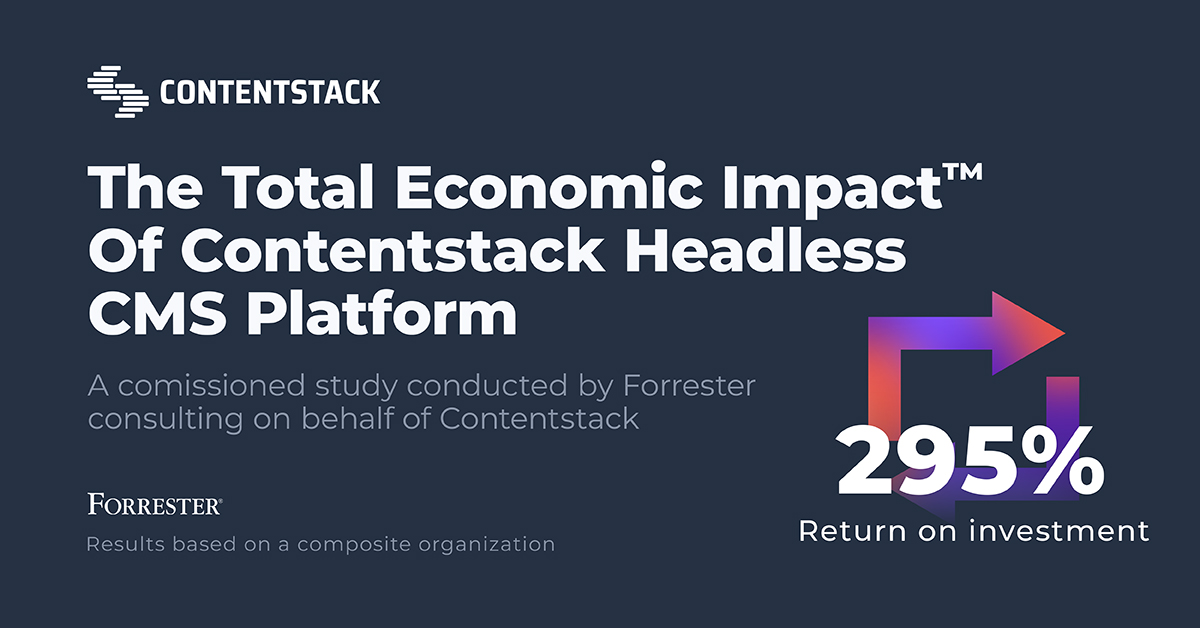 Contentstack's tweet photo. Our goal in commissioning the Total Economic Impact™ study conducted by @forrester was to provide a resource to help you evaluate the potential financial impact of working with us.

And with an #ROI of 295%, we think the potential is pretty promising. 🚀 https://t.co/S0SLHxG4UT https://t.co/0yuJbkrO3b