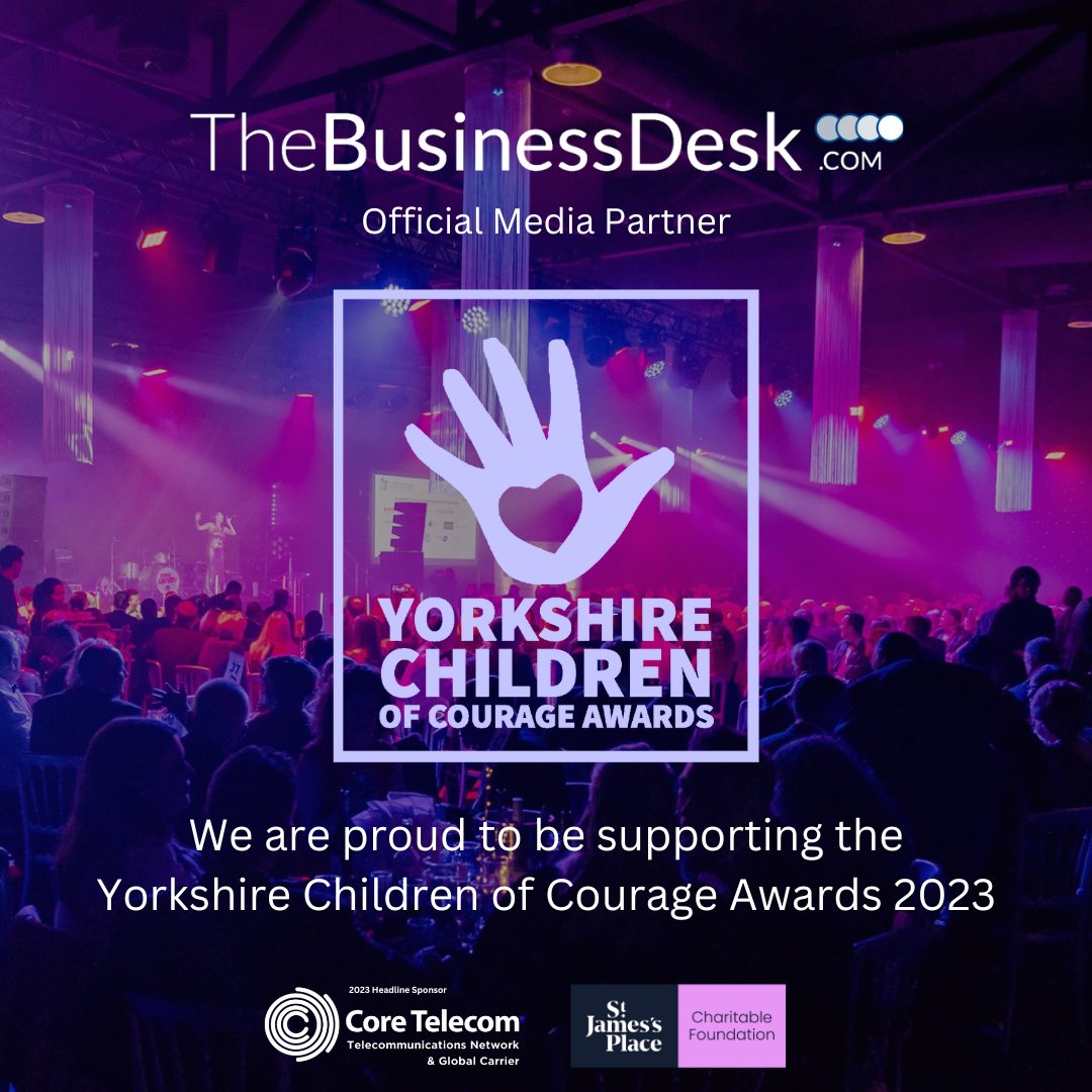 We couldn't be more delighted to announce @BusinessDesk_YK as our official Media Partner for this years Yorkshire Children of Courage Awards!! It's fantastic to have the support to raise awareness of our event which recognises such deserving children from our region!!
