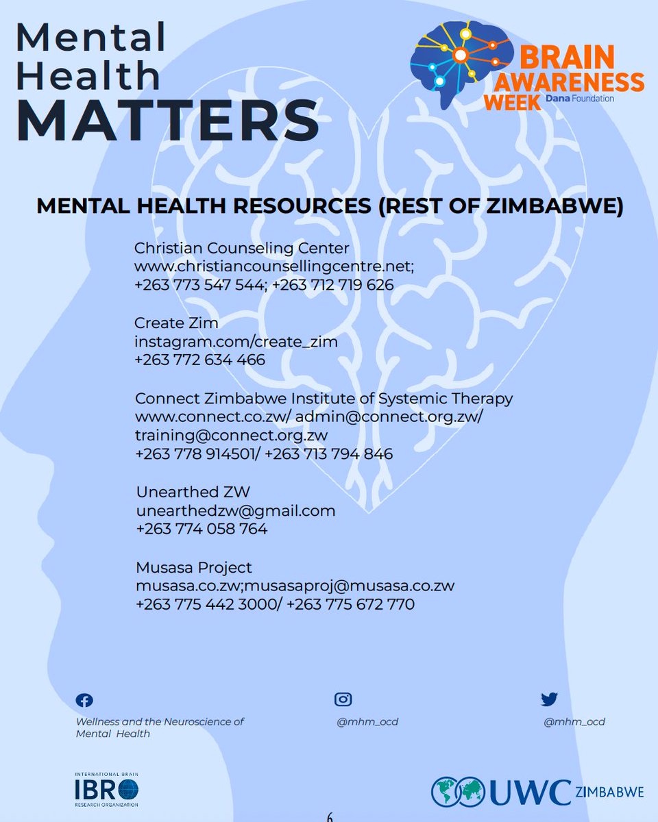 mhm_ocd's tweet photo. *There is no health without mental health *There are various available mental health resources across Zimbabwe. Please see a list of available mental health resources in other parts of Zimbabwe. List combines both free, online, in person, hybrid and paid mental health services. https://t.co/n1viyFxnAk