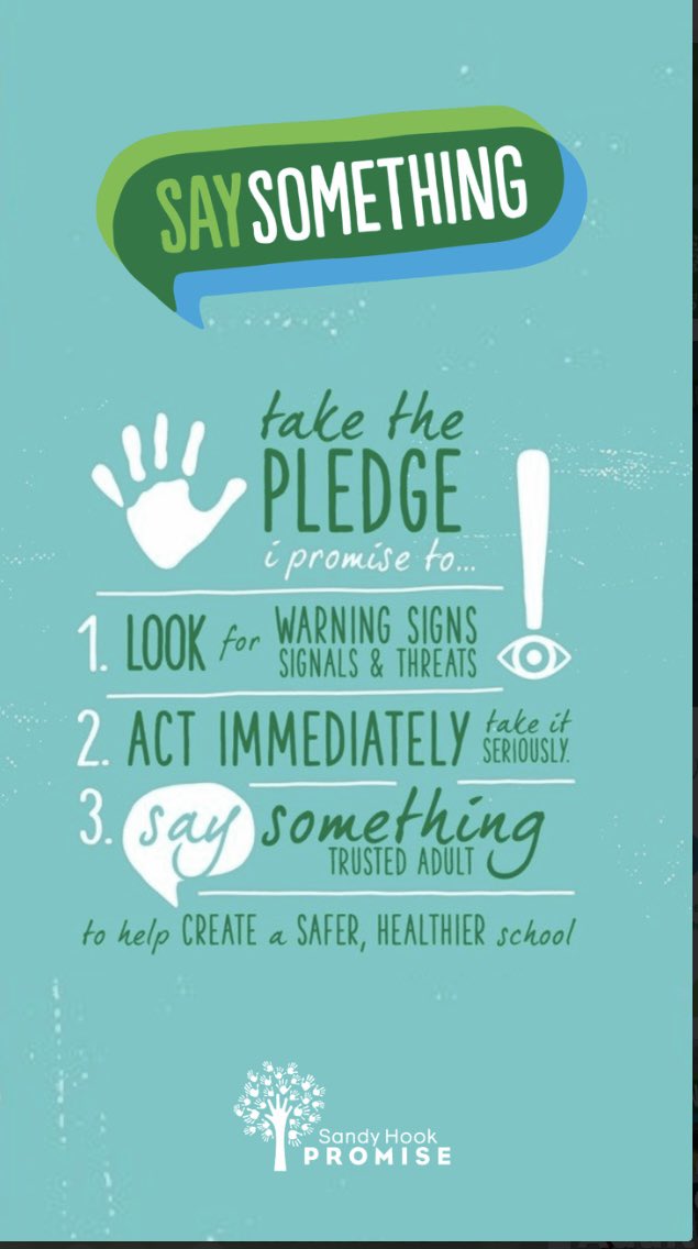 RenaissanceCha5's tweet photo. This week is national “Say Something Week.”  “Say Something empowers students to be responsible citizens who look out for one another to support a safer, healthier school climate. At RECS, we empower students to SAY SOMETHING! #saysomething #recsknights #bestschooldoral https://t.co/YYEK2Kjvdm