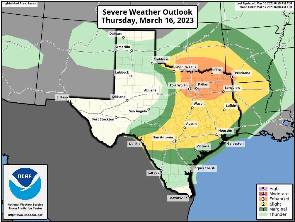Texas Division of Emergency Management on Twitter "🚨Severe Storms