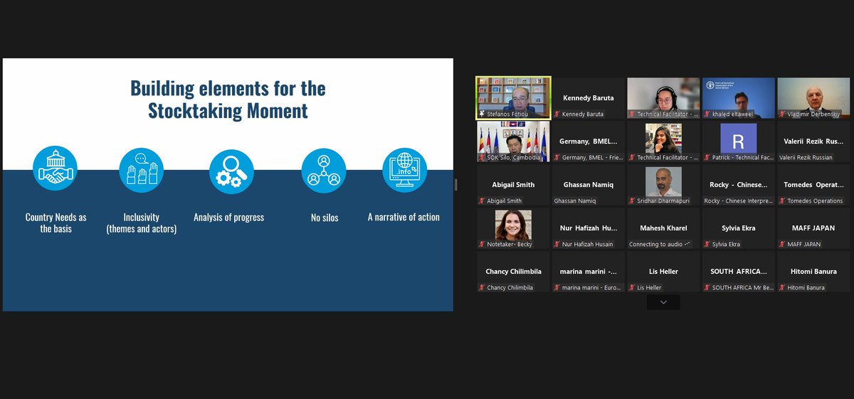 Our 1st #FoodSystems Solutions Dialogue of 2023 kicked off yesterday: “Planning for the Stocktaking Moment”. 

Countries &amp; partners gathered to share ideas &amp; expectations for an inclusive, country-driven &amp; action-oriented event.

About the Stock-take ➡️ bit.ly/3JM6P5e