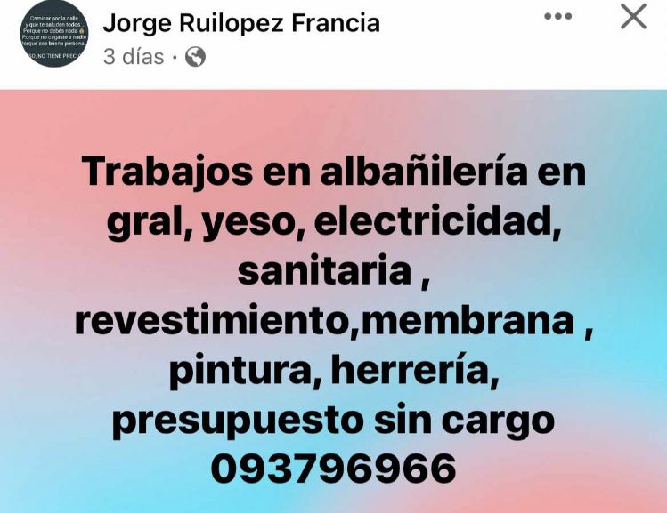 Valeruiiii's tweet photo. Mi viejo está sin laburo. Es muy profesional, prolijo y muy muy laburador. No duden en contactarlo!!Dejo por acá su contacto 🫶🏻 https://t.co/dH3txZx8nM