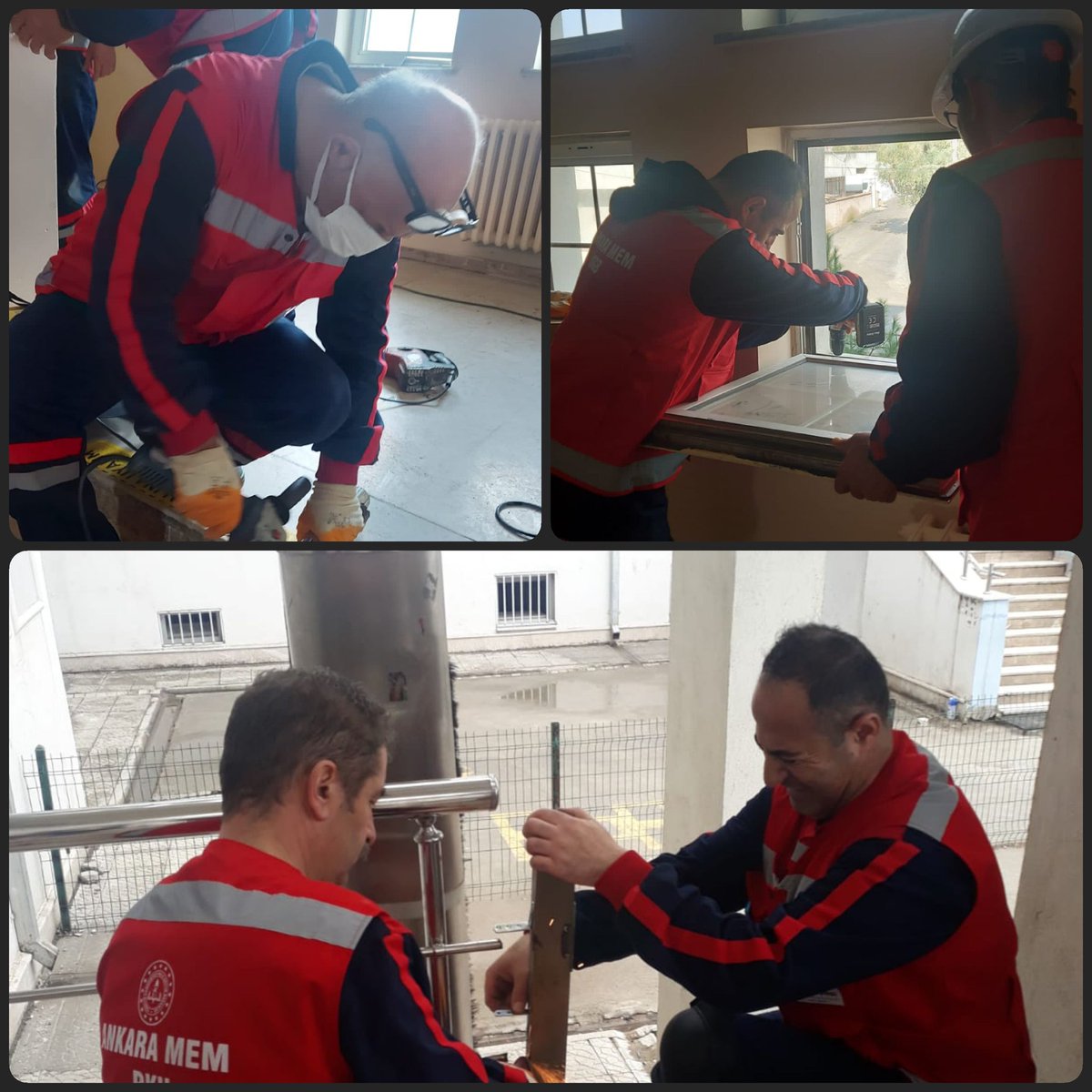AnkaraMTE's tweet photo. Güvercinlik Şehit Hasan Gülhan MTAL'de oluşturulan teknik çözüm ekibi  Kahramanmaraş'ta az hasarlı okulların elektrik,su,sıhhi tesisat,mobilya,kapı ve pencere gibi tadilatlar için kolları sıvadı! 🪚🔧🪛⚙️🔨
@tcmeb @MemAnkara 
@mem_etimesgut https://t.co/SzXTEs9bnS
