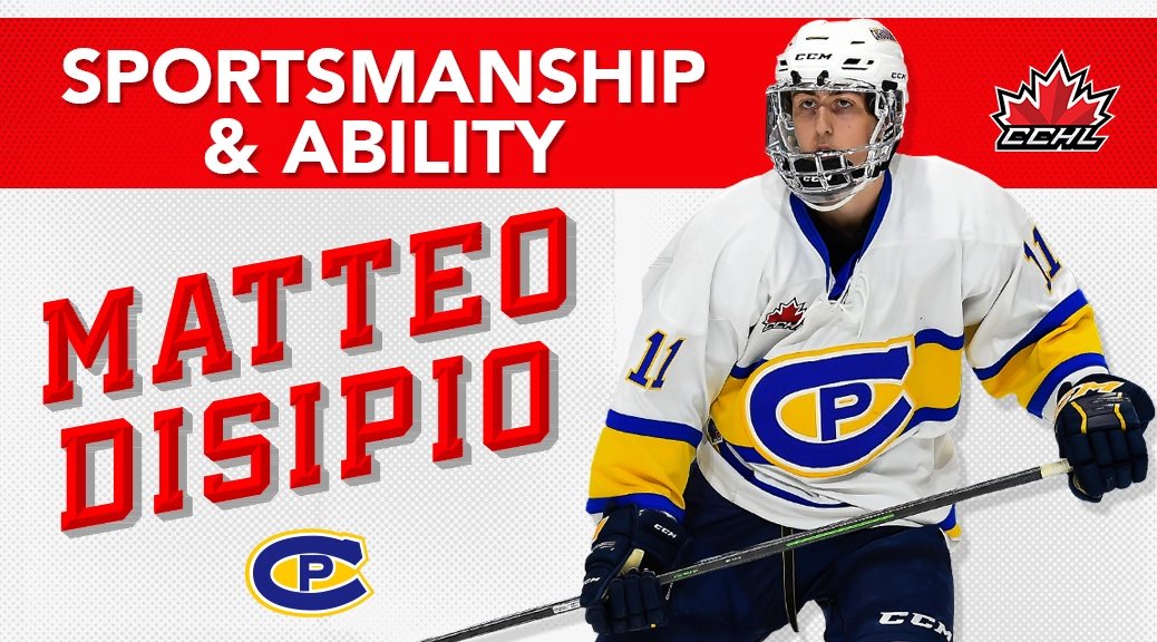 TheCCHL's tweet photo. Release | @CPCANADIANS 2003 F & Nepean, ON native Matteo Disipio named 2022-23 Sportsmanship & Ability Award recipient
π· https://t.co/ijdDBvZFGg
Graphic | Mark Kelly
ποΈ | https://t.co/eZygl5y92s https://t.co/wgHn8MVNmL