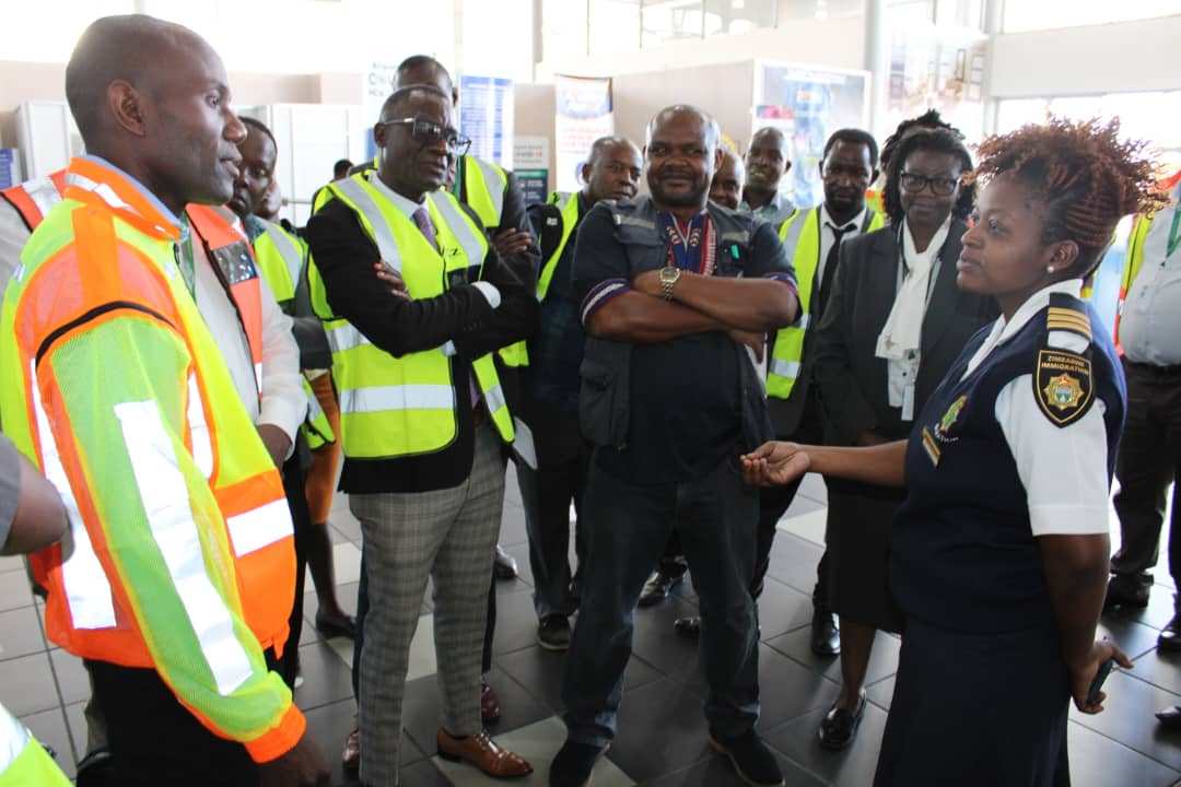 icao's tweet photo. A CAPSCA Technical Assistance Visit is currently taking place at 3 airports in Zimbabwe. These joint ICAO and @WHO visits to States and airports are undertaken by a team of experts in #aviation and #publichealth.
➕ about CAPSCA and these visits here: https://t.co/gnuQpXsJvl https://t.co/LPA5DLSFox