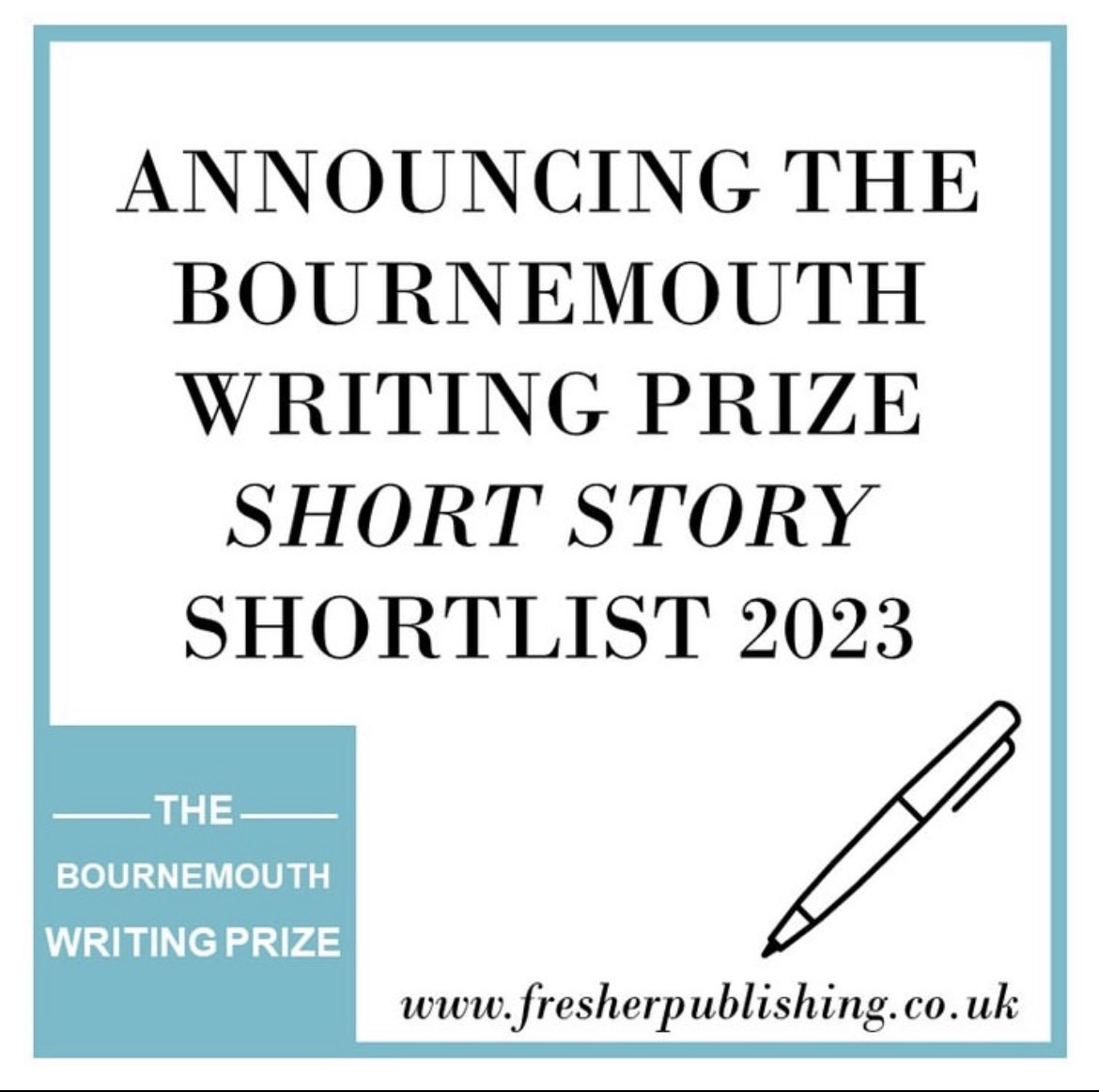 FresherPress's tweet photo. Announcing The Bournemouth Writing Prize Short Story Shortlist!🎉 @bournemouthuni 

https://t.co/YSyByJOCts #WritingCommmunity #fresherpublishing #bwp2023 #publishing #poetrycommunity #Congratulations #welldone https://t.co/cOmWr40XQr