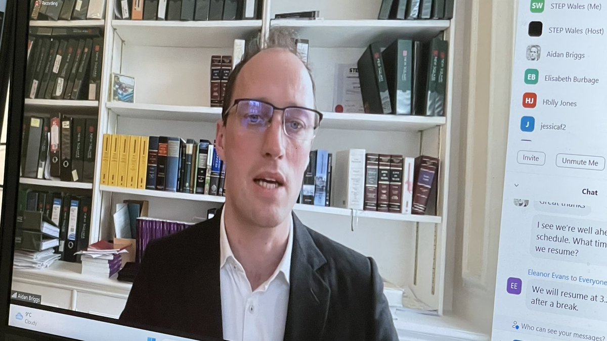 Our next speaker is <a href="/aidanbriggs/">Aidan Briggs</a> from <a href="/NewSqChambers/">New Square Chambers</a> - Digital Assets What? Where? Whose?, joining us via Zoom (due to rail strikes!).

<a href="/STEPSociety/">STEP</a> #STEP