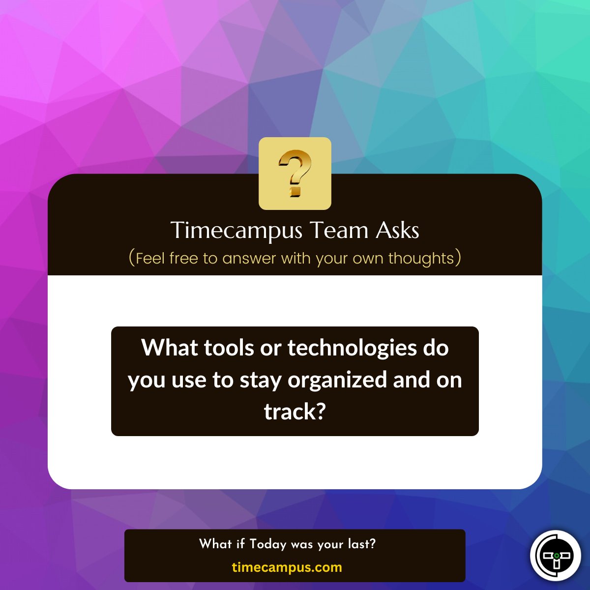 timecampus's tweet photo. What tools or technologies do you use to stay organized and on track?

Let us know in the comments below 💬

#timemanagement #productivity https://t.co/6CCgXATOku