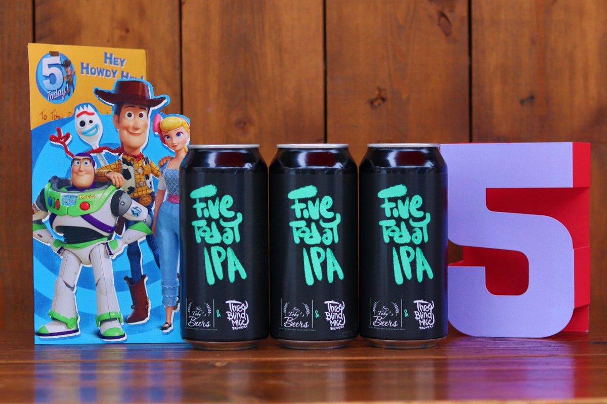 🎂 FIVE TODAY IPA 🎂

We are excited to have our fifth birthday beers in cans! A Vic Secret and Sabro New England IPA, 5%.

Available on tap and cans!

#birthdaybash #5thbirthday #sirtobysbeers  #craftbeeruk #craftbeer #bottleshopbirthday #partytime #threeblindmice