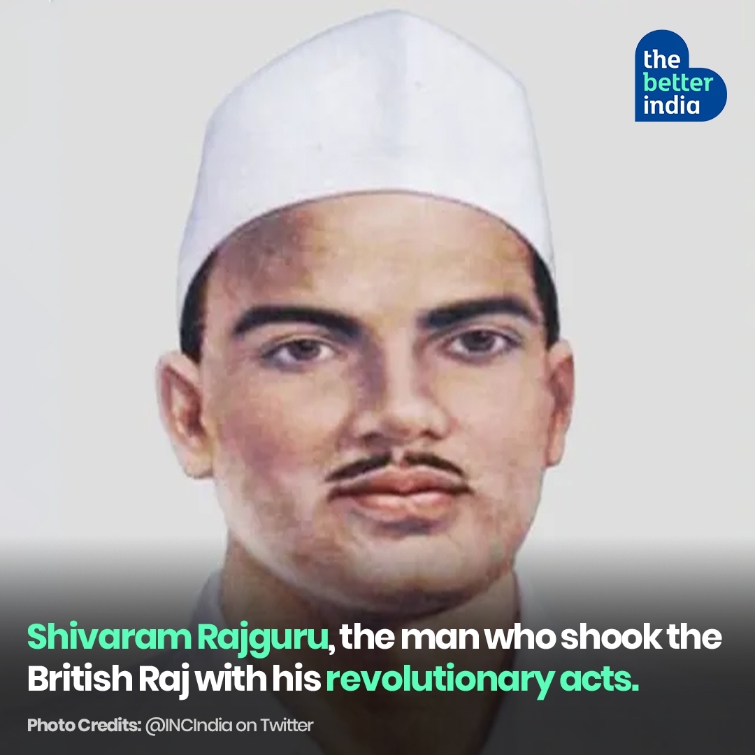 thebetterindia's tweet photo. Shivaram Hari Rajguru was an active member of the Hindustan Socialist Republican Association (HSRA) and was hanged to death on 23 March 1931 by the British government along with his associates Bhagat Singh and Sukhdev Thapar.

#FreedomFighter #WarForIndependence #TheBetterIndia https://t.co/KNw0igrkIt