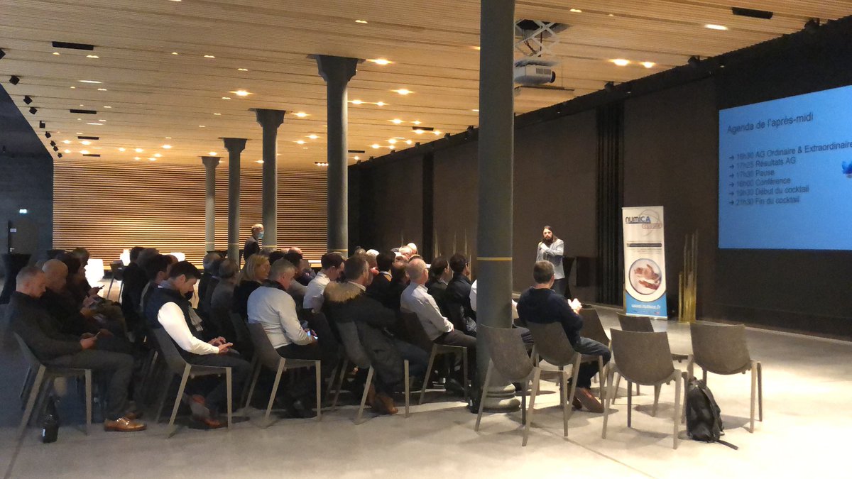 NUMICA51's tweet image. C’est parti pour #AG @NUMICA51 
Ouverture par le Président @JE_Lherbier devant près de 70 présents