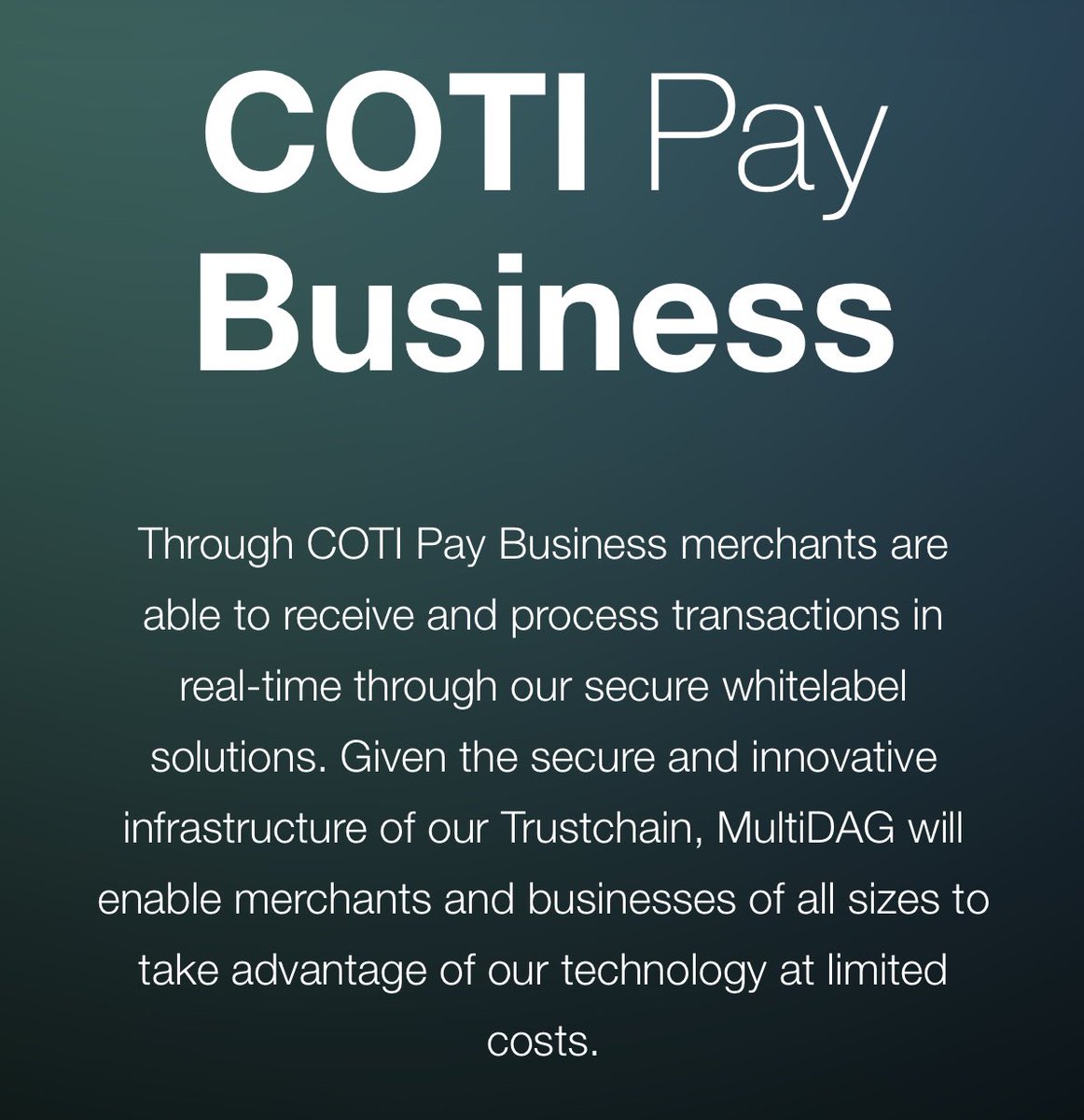 whoistracer's tweet photo. #CotiPPN 

“We are shifting our roadmap these days to  be able to showcase the first “Private Payment Network” we are launching with a client sooner than planned, because we understand how important it is to our users.”

$Coti $gCoti @COTInetwork @shahafbg https://t.co/eHnYZbyu7s