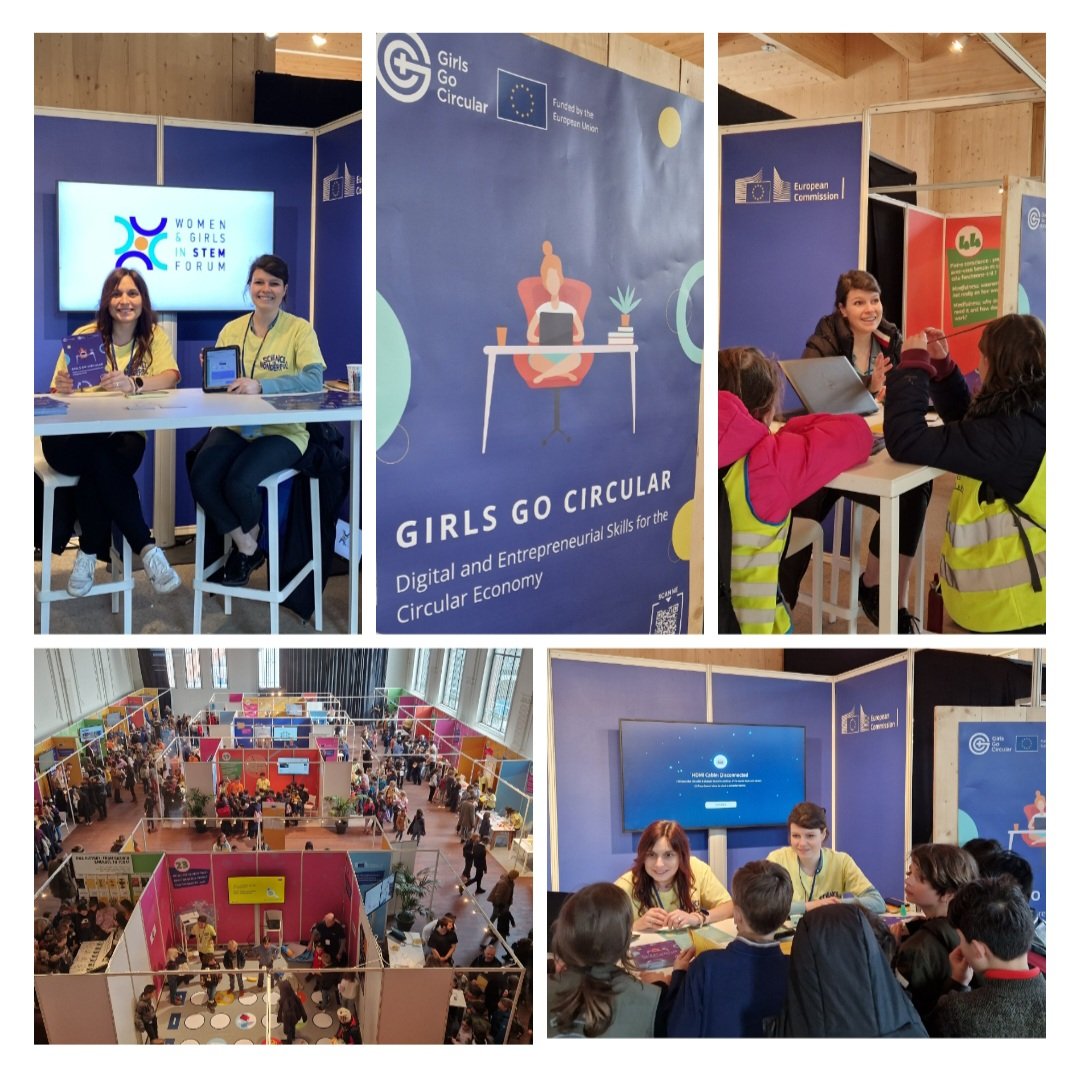 Na_carrera's tweet image. Being part of #DEAP the @GirlsGoCircular has empowered +26,000 girls in 12 countries since 2020 to gain digital and entrepreneurial skills! Come by the booth in Tour&amp;amp;Taxis to learn more about how you can contribute to encourage girls' participation in #STEM  #ScienceIsWonderful