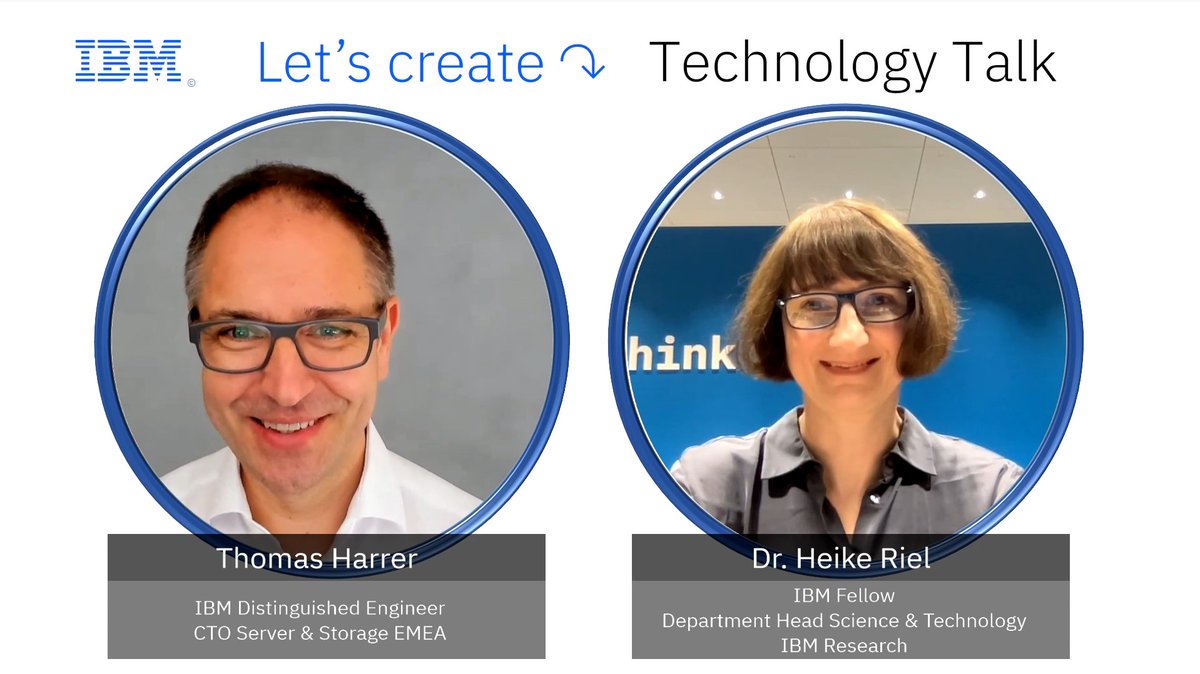 Another <a href="/IBM/">IBM</a> #LetsCreate #Technology Talk with <a href="/HeikeRiel/">Heike Riel</a>  about the future of computing touching: 

#Semiconductor Innovation
#AI Hardware
#Storage with a Focus on Tape
#Quantum Computing 

with a special focus on Quantum Computing. 

Watch it here: video.ibm.com/recorded/13264…