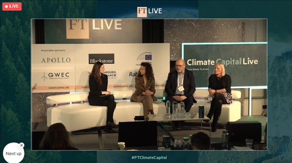NetZeroTracker's tweet photo. Great #FTClimate panel on key steps for firms to plan effective transitions to #NetZero. @cathmckenna: "The high level expert group #HLEG is both sheriff &amp; chief cheerleader on net zero - ultimately we need leadership." @_richardblack @avivaplc @jaguarlandrove_ @AttractaMooney https://t.co/8oxkHx8ET3