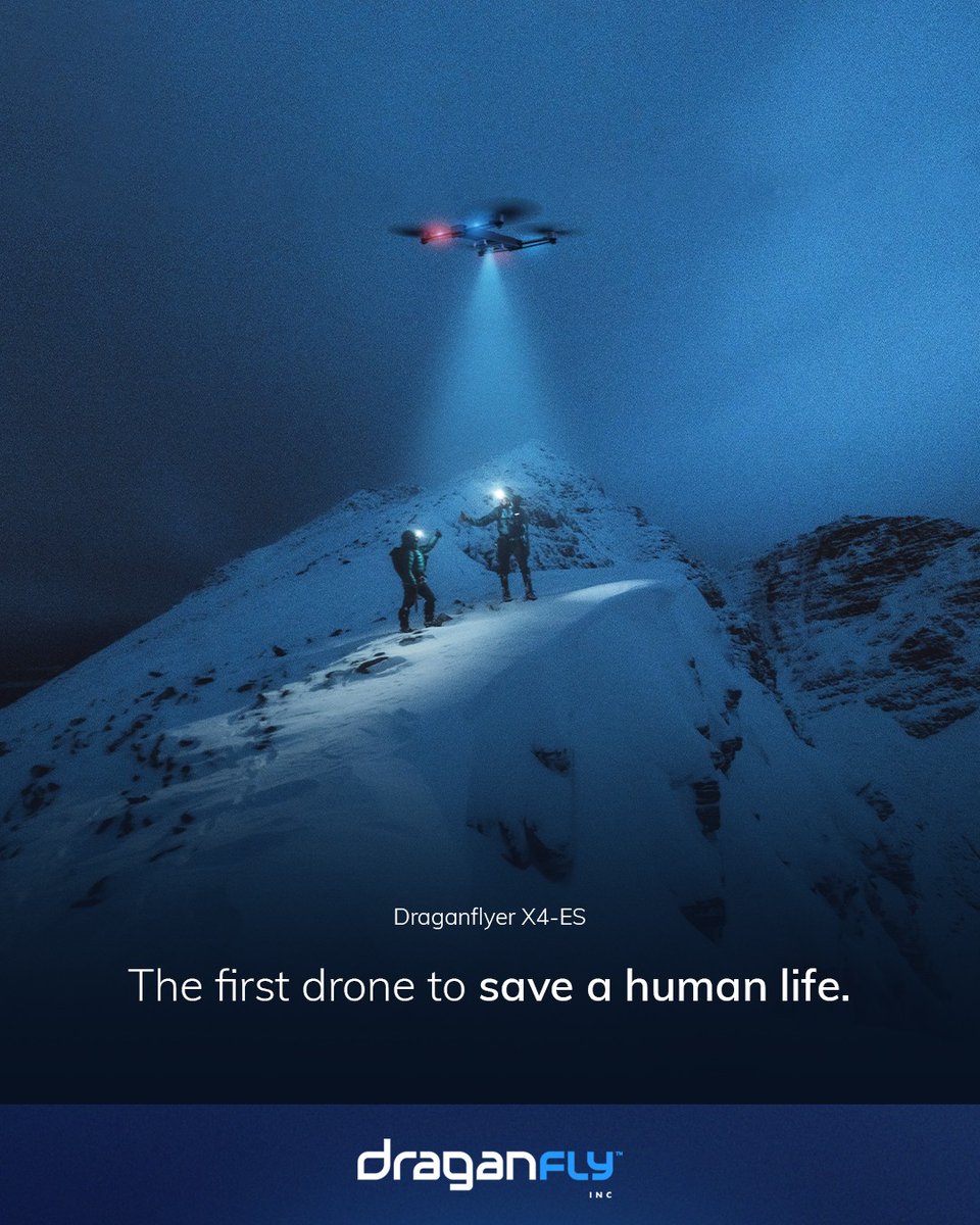 Draganfly Inc. (@draganflyinc) on Twitter photo Did you know? <a href="/DraganflyInc/">Draganfly Inc.</a> was recognized for being the FIRST drone to locate a missing person and save someone's life. We're proud to be making a positive impact in the world and continue to develop innovative solutions to protect life, mitigate risk, and reduce liability. Did you know? <a href="/DraganflyInc/">Draganfly Inc.</a> was recognized for being the FIRST drone to locate a missing person and save someone's life. We're proud to be making a positive impact in the world and continue to develop innovative solutions to protect life, mitigate risk, and reduce liability.