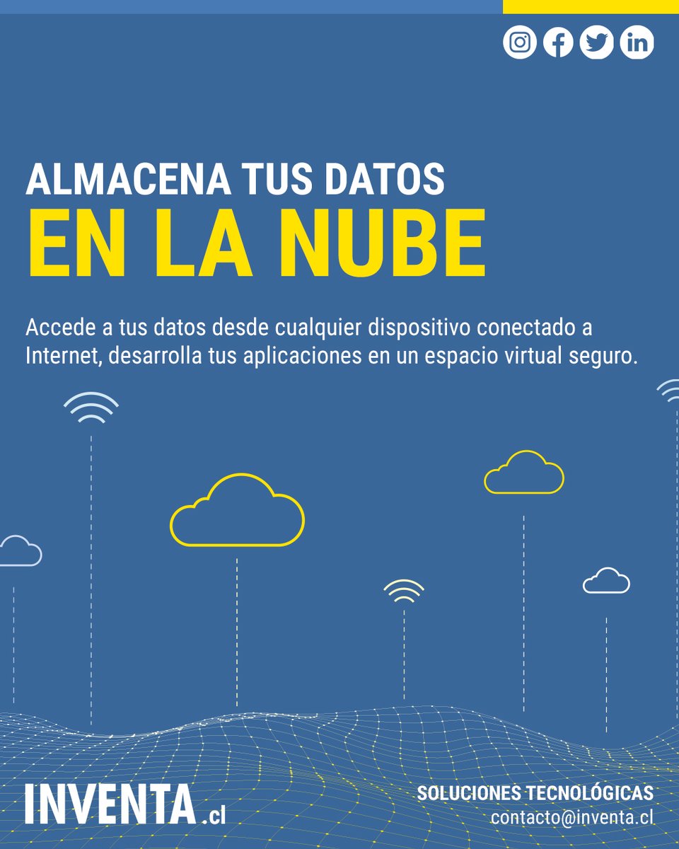 inventacl's tweet photo. 🔵¿Necesitas un una solución tecnológica?
📞Contáctanos
💻https://t.co/Qj97LbWPsP
📧contacto@inventa.cl
📍Cruz del Sur 133, Las Condes, Chile.

#inventa #inventasa #solucionestecnológicas #tecnología #servidores #sistemas #diseñoweb #diseñodeaplicaciones #soportetécnico https://t.co/qglQ9M5vXN